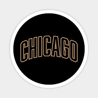 Chicago Sand Outline Typography Magnet